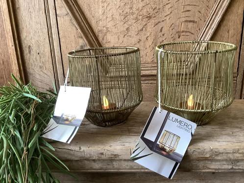 NIEUW doos met 24 metalen goudkleurige windlichten, Huis en Inrichting, Woonaccessoires | Kandelaars en Kaarsen, Nieuw, Minder dan 25 cm