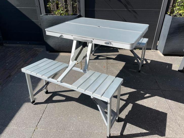 Inklapbare picknicktafel, Caravans en Kamperen, Kampeermeubelen, Gebruikt, Campingtafel, Ophalen