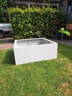 bloembak staal 1m2 bij 0.40m, Tuin en Terras, Bloembakken en Plantenbakken, Ophalen, Overige materialen, 100 cm of meer, Vierkant