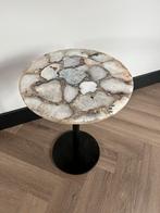Bijzettafel Agaatschijven, Huis en Inrichting, Tafels | Bijzettafels, 45 tot 60 cm, Minder dan 55 cm, Metaal of Aluminium, Rond
