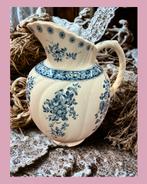 Grote Brocante Schenkkan met Blauw Bloemmotief, Ophalen