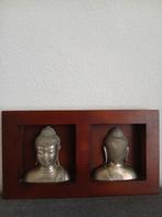 Zilverkleurig Boeddha hoofd buste beeld lijst Indonesië, Antiek en Kunst, Ophalen of Verzenden