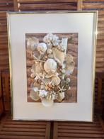 Groot Schelpen schilderij - beige & witte tinten, Huis en Inrichting, Ophalen, Oorspronkelijke maker, 125 cm of meer, Zo goed als nieuw