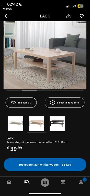 Gratis set van 2 IKEA lack tafels, gebruikt!  beschikbaar voor biedingen