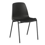 Zwarte stapelstoelen kunststof kuipstoelen kantinestoelen, Huis en Inrichting, Stoelen, Ophalen, Kunststof, Zwart, Zo goed als nieuw