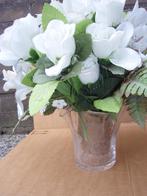 Boeketje (kunst) bloemen - Witte lelie en rozen, Huis en Inrichting, Ophalen of Verzenden, Zo goed als nieuw, Binnen