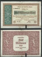 Aachen Aken Funf Millionen Mark 1923 Noodgeld Biljet r-263 j, Postzegels en Munten, Bankbiljetten | Europa | Niet-Eurobiljetten