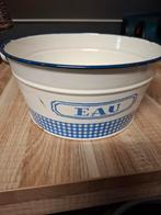 Vintage Emaille Schaal met Blauwe Accenten, Antiek en Kunst, Ophalen