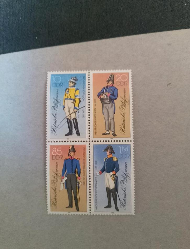 DDR Postzegels - Historische Uniformen, Postzegels en Munten, Postzegels | Europa | Duitsland, Ophalen of Verzenden