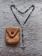 Vintage Rozenkrans met  leren etui, Ophalen of Verzenden