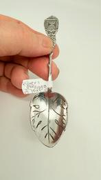 Antiek zilveren Joodse lepel, suikerschep? Lengte: 11,4 cm, Antiek en Kunst, Antiek | Goud en Zilver, Ophalen of Verzenden, Zilver