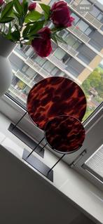 2 setjes ornament op voet, Huis en Inrichting, Woonaccessoires | Vazen, Ophalen, Overige kleuren, Minder dan 50 cm, Glas