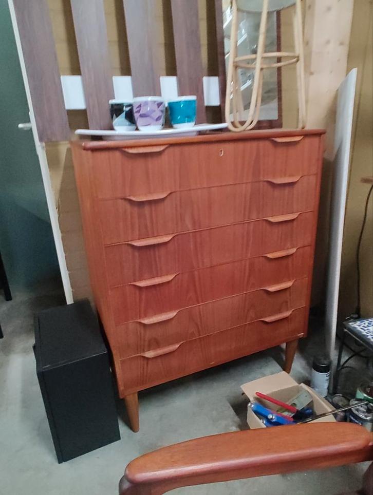 Ladekast, Deens design uit de jaren 70, Huis en Inrichting, Kasten | Ladekasten, Gebruikt, Minder dan 100 cm, 50 tot 100 cm, 25 tot 50 cm