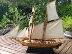 houten tweemaster, Hobby en Vrije tijd, Modelbouw | Boten en Schepen, Ophalen, Zo goed als nieuw, 1:50 tot 1:200