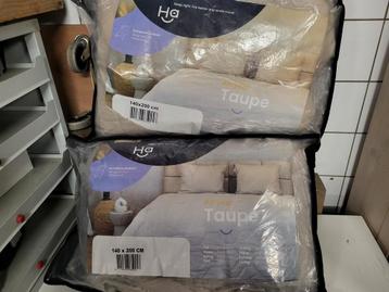 2x HappyBed Taupe - Dekbed voor het hele jaar beschikbaar voor biedingen