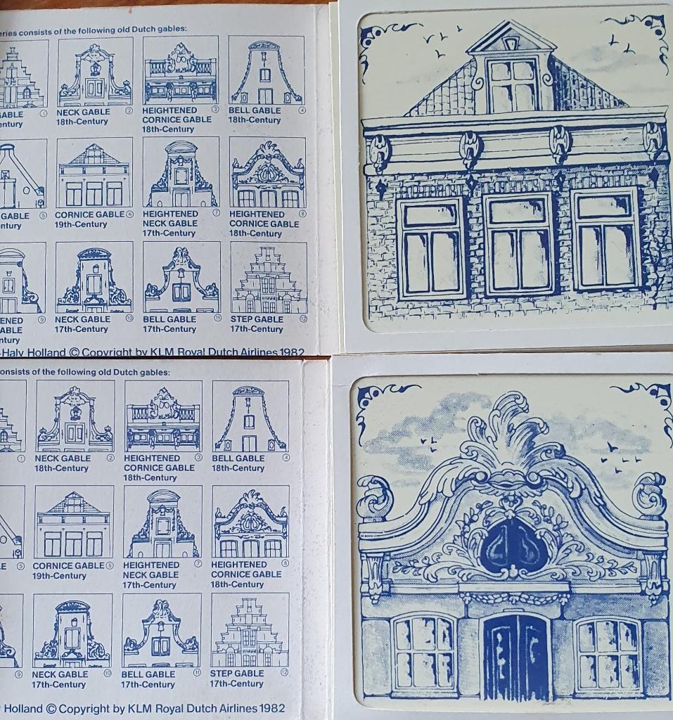 KLM tegeltjes 1982, Verzamelen, Ophalen of Verzenden, Zo goed als nieuw, 1 t/m 20
