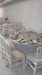 TE HUUR: tafels, stoelen en decoratie, Hobby en Vrije tijd, Feestartikelen | Verhuur, Ophalen of Verzenden, Nieuw, Overige