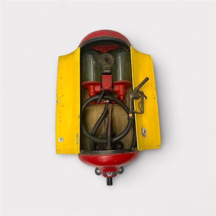 Antieke Scapi Vilvorde Shell benzinepomp - Gasoline, Verzamelen, Merken en Reclamevoorwerpen, Gebruikt, Reclamebord, Ophalen of Verzenden