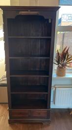 Vintage houten kast met lamp en lades, Ophalen, Gebruikt, 50 tot 100 cm, Met lade(s)