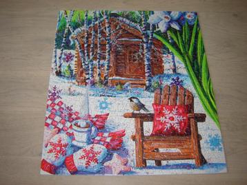 Puzzel SunsOut MOUNTAIN CABIN FEVER 550 st.  beschikbaar voor biedingen