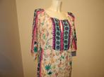 Antik Batik Ibiza styl jurk felle kleuren print zijde  40/m, Maat 38/40 (M), Overige kleuren, Verzenden, Zo goed als nieuw
