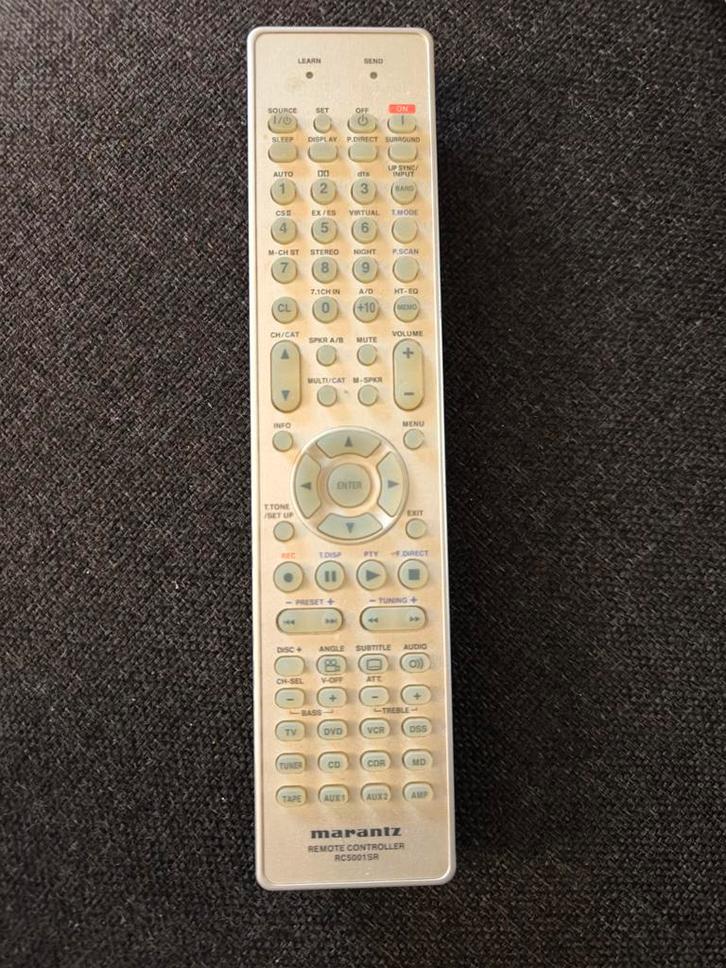 Marantz RC5001SR Afstandsbediening - Origineel, Audio, Tv en Foto, Afstandsbedieningen, Gebruikt, Origineel, Dvd, Receiver of Versterker