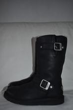 Mei'25 UGG maat 36 UK 3.5 gevoerde laarzen zwart leder ZGAN, UGG, Zwart, Lage of Enkellaarzen, Ophalen of Verzenden