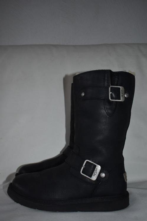Mei'25 UGG maat 36 UK 3.5 gevoerde laarzen zwart leder ZGAN, Kleding | Dames, Schoenen, Zo goed als nieuw, Lage of Enkellaarzen
