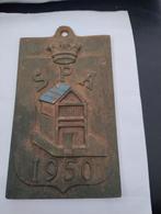 👉 Zwaar metalen plaat SPA 1950, Antiek en Kunst, Antiek | Wandborden en Tegels, Ophalen of Verzenden