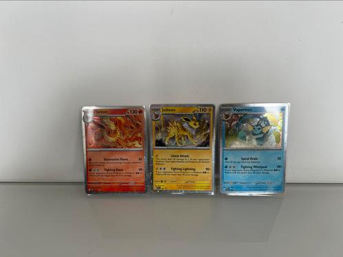 Flareon, Jolteon & Vaporeon Prismatic Evolutions promo’s, Hobby en Vrije tijd, Verzamelkaartspellen | Pokémon, Nieuw, Meerdere kaarten