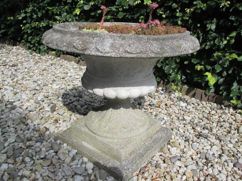 Zeer grote oude bloempot, bloembak, plantenbak, Tuin en Terras, Bloembakken en Plantenbakken, Gebruikt, Minder dan 60 cm, Rond