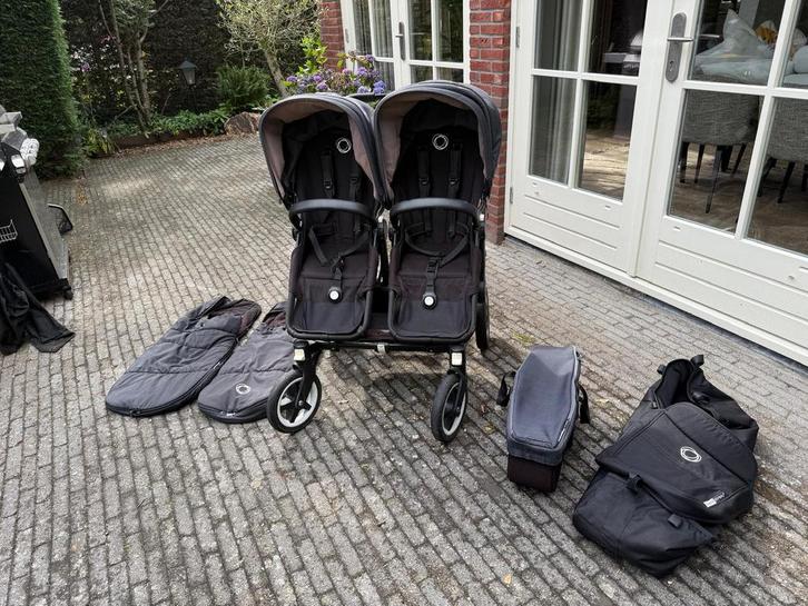 Bugaboo Donkey 2 Duo Kinderwagen (2019) – Zwart/Grijs, Kinderen en Baby's, Kinderwagens en Combinaties, Gebruikt, Combiwagen, Bugaboo