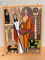 Vintage Tegeltableau met Mythologische Voorstelling, Ophalen