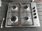 Etna gaskookplaat rvs 4 pits inbouw, Witgoed en Apparatuur, Ophalen, Gebruikt, 4 kookzones, Inbouw