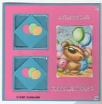 3D Kaart Verjaardag 20  Beertje met ballonnen, Hobby en Vrije tijd, Kaarten | Zelfgemaakt, Ophalen of Verzenden, Nieuw, Overige thema's