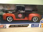 1956 Ford F100 Pickup Gulf 1:24 Nieuw!, Hobby en Vrije tijd, Modelauto's | 1:24, Nieuw, Motormax, Ophalen of Verzenden, Auto