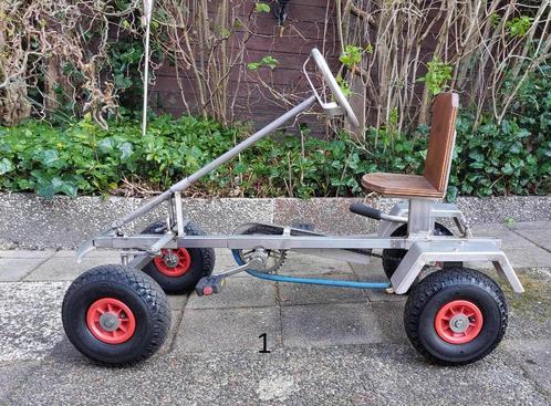 Te koop oersterke, robuuste RVS skelter, Kinderen en Baby's, Speelgoed | Buiten | Skelters, Gebruikt, Overige merken, Ophalen