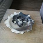 Decoratieve schaal met waxinelichthouders, Porselein of Keramiek, Schaal, Ophalen of Verzenden, Zo goed als nieuw
