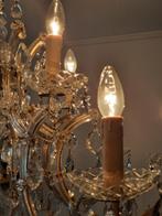 Antieke kroonluchter 12 lampjes, Ophalen, Zo goed als nieuw, Glas, Maria Theresa