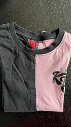 Knolpower t shirt fifty fifty roze/zwart 134/140, Ophalen of Verzenden, Zo goed als nieuw