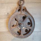 Oude gietijzeren katrol S. de Vries Leeuwarden, Ophalen of Verzenden