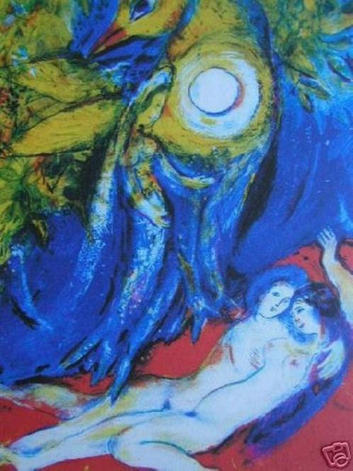 Marc Chagall Kleur Lithografie" Arabian Nights"Afb 13 Gen Ge, Antiek en Kunst, Kunst | Litho's en Zeefdrukken, Ophalen of Verzenden