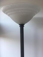 Mooie staande lamp met merano glas en voetschakelaar, Ophalen of Verzenden, Zo goed als nieuw, Glas, 150 tot 200 cm