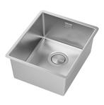 Inbouwspoelbak RVS 44 cm (diepte) x 37 cm (lengte) + kraan, Huis en Inrichting, Ophalen, Minder dan 50 cm, Gebruikt, 100 tot 150 cm