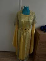 Gouden galajurk met pailletten en riem, Maat 38/40 (M), Verzenden, Geel, Zo goed als nieuw