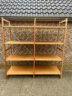 Bruynzeel houten stelling legbordstelling 4 meter 50cm diep, Huis en Inrichting, Ophalen, Zo goed als nieuw