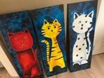Drie schilderijen van katten, Ophalen