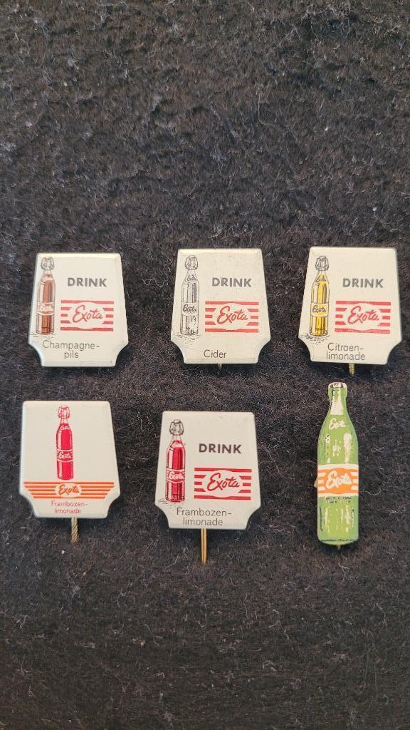 Exota  limonade Veghel speldjes, Verzamelen, Speldjes, Pins en Buttons, Zo goed als nieuw, Speldje of Pin, Merk, Verzenden