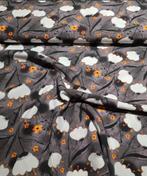 viscose bruin bloemen