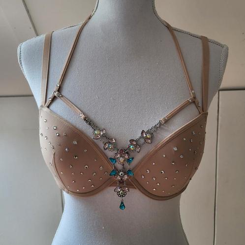 Prachtige lingerieset Marlies Dekkers Dancing Princess 70C/M, Kleding | Dames, Ondergoed en Lingerie, Setje, Beige, Ophalen of Verzenden